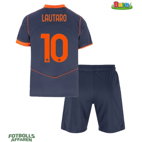 Inter Milan Lautaro Martinez #10 Tredjeställ Barn 2025-26 Kortärmad (+ Korta byxor)